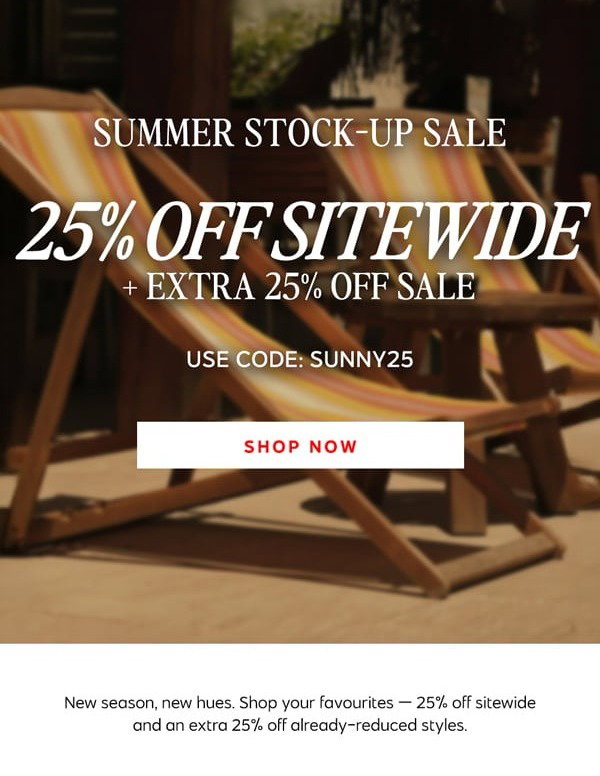 Shop Summer Stock Up Sale