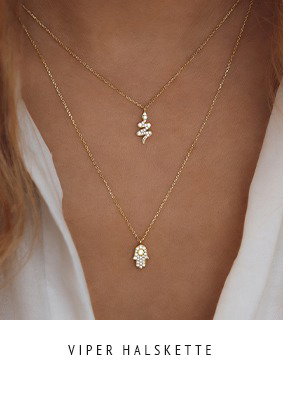 Viper Halskette - Schlangen Charm mit Topase