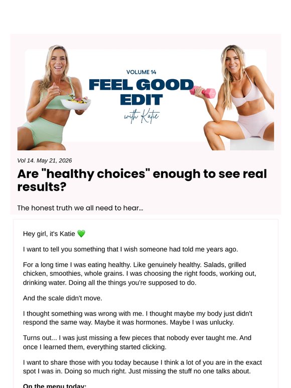 I ate "healthy" for years and nothing changed