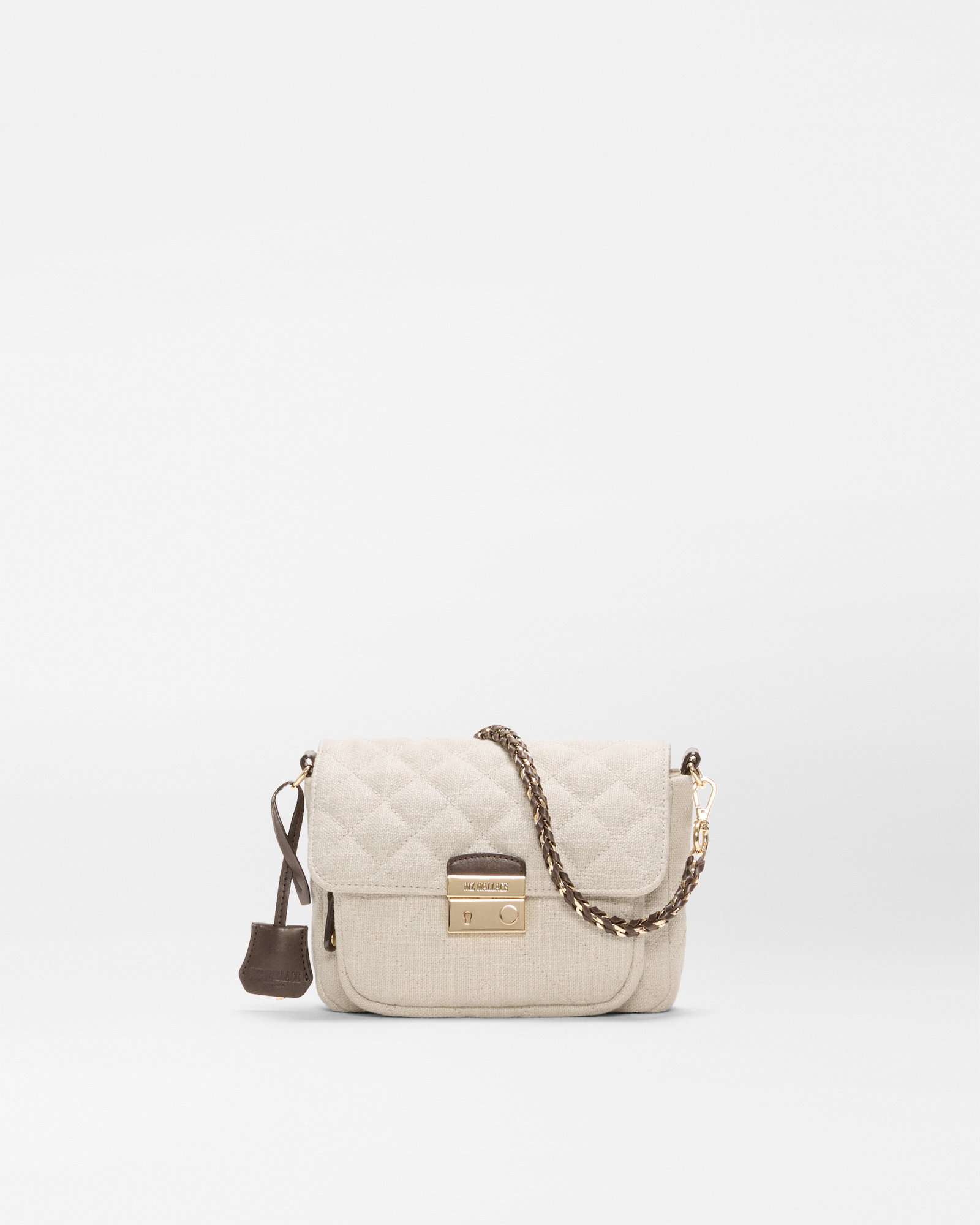 Sandy Linen Small Crosby Lock Crossbody bag