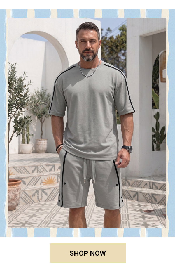 casual-loose-contrasct-color-line-sports-set