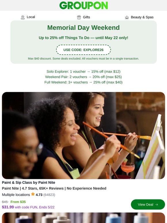 Memorial Day Weekend: Up to 25% off Things To Do