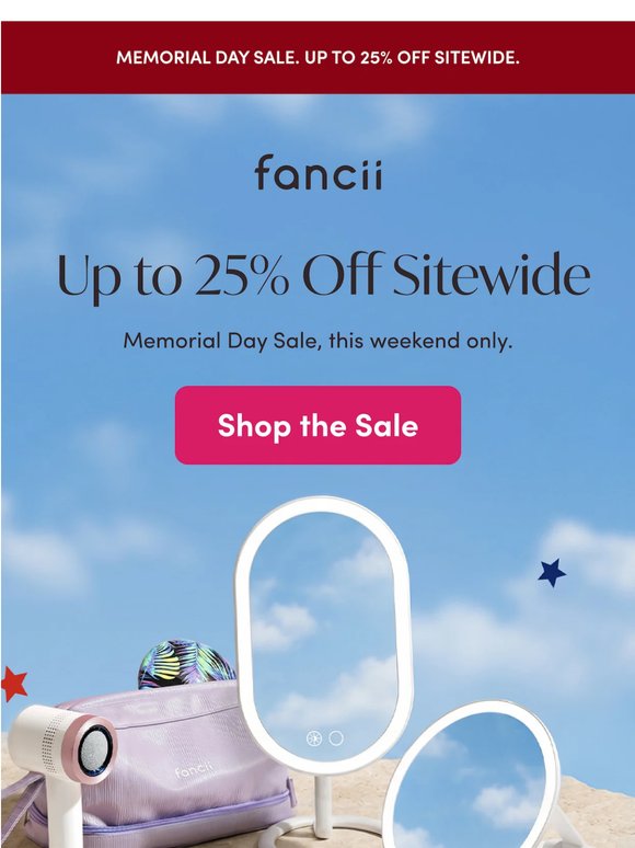 Up to 25% off starts now