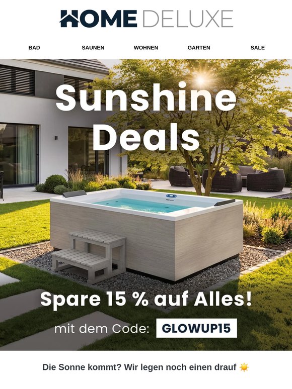 ☀️Warmes Wetter, heiße Deals: 15% auf alles☀️