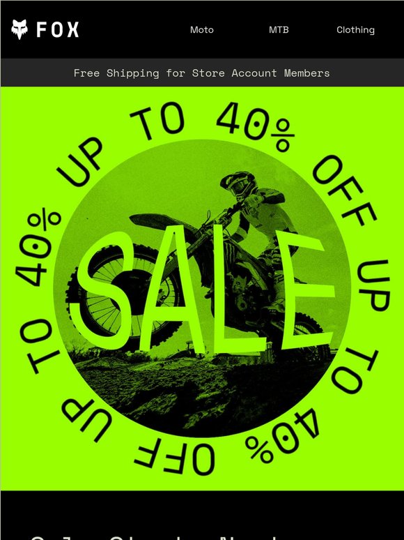 Starts Today! Up to 40% OFF Select Gear and Apparel