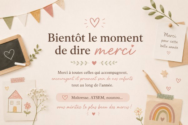 Cadeaux fin d'années scolaire