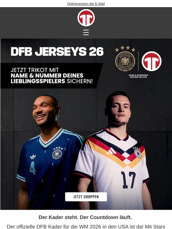 🤩Der DFB Kader steht. Hast du dein Trikot schon?
