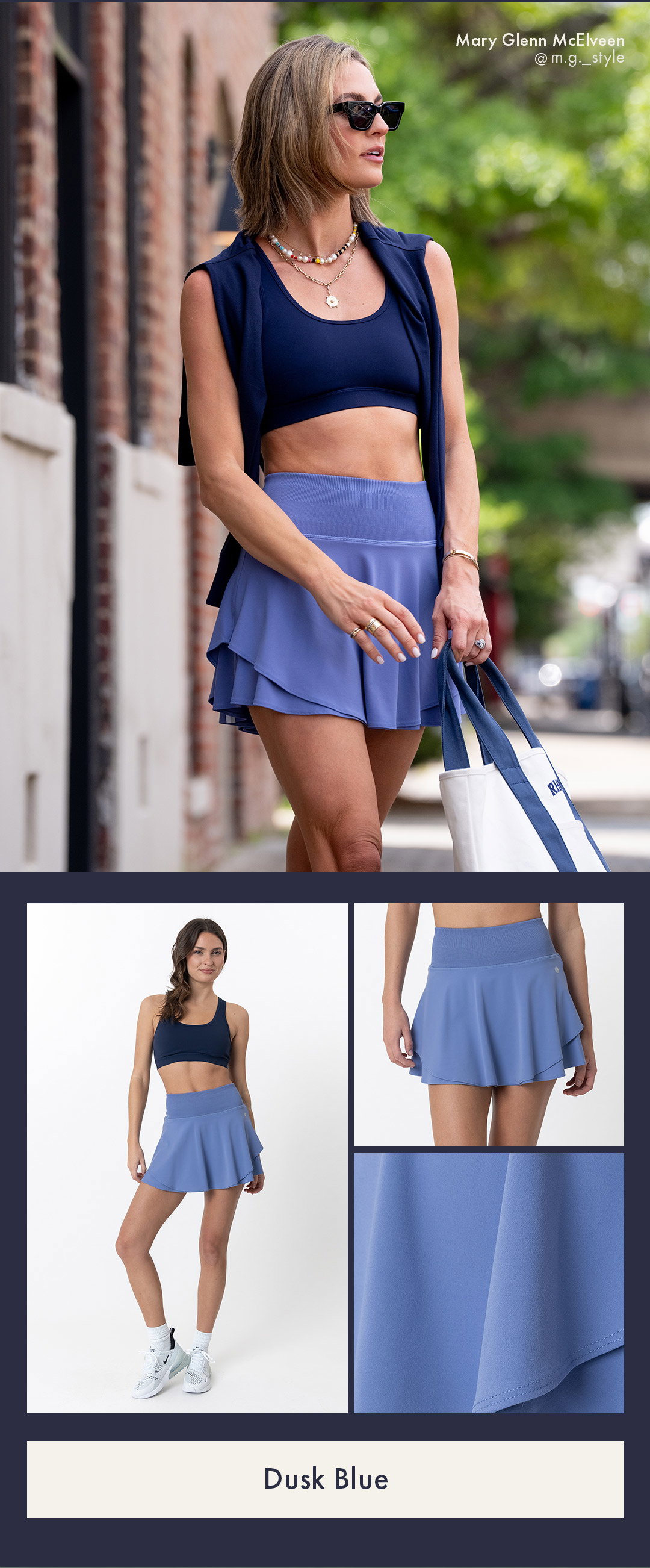 Dusk Blue | Sydney Tennis Skort
