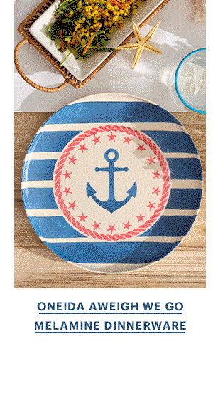 ONEIDA AWEIGH WE GO MELAMINE DINNERWARE