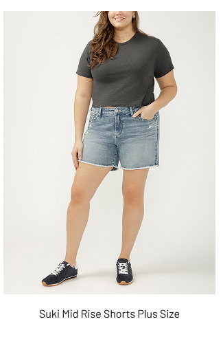 Suki Mid Rise Shorts Plus Size