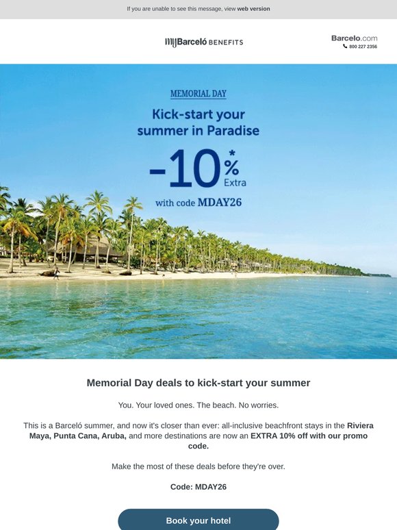 Memorial Day offers | Summer is calling