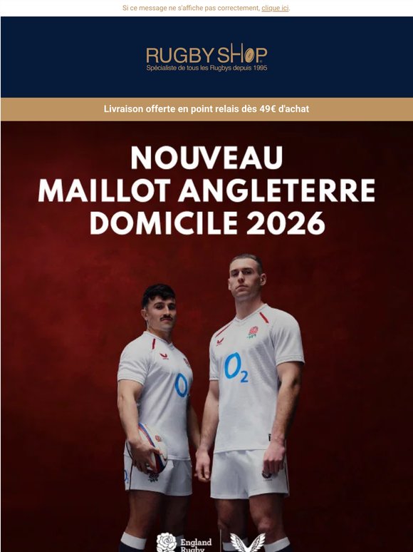 Nouveaux maillots Angleterre !