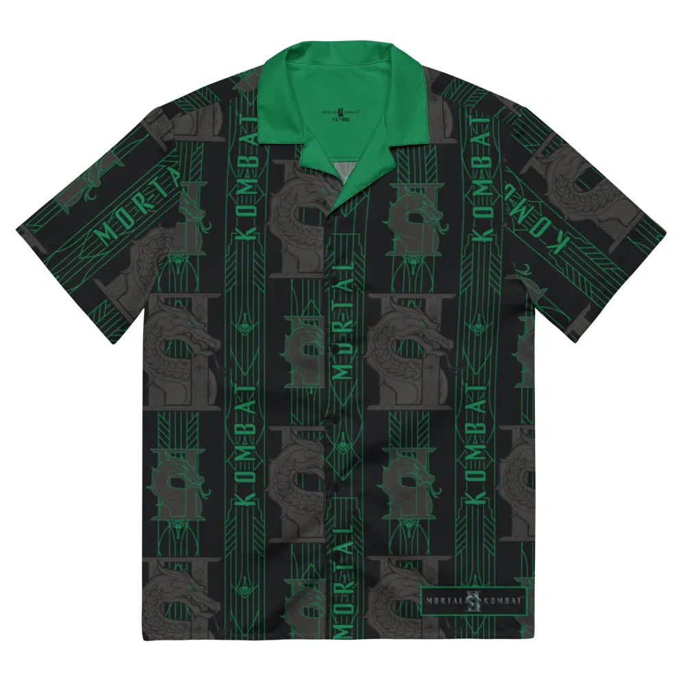 Image of Mortal Kombat II Logo Button Shirt