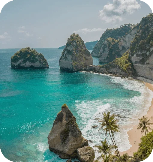 View of a Bail beach