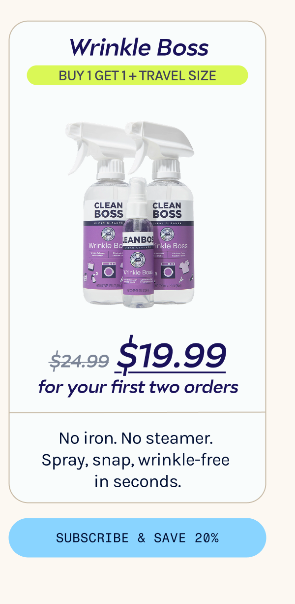 Shop: Wrinkle Boss - Wrinkle Release Spray