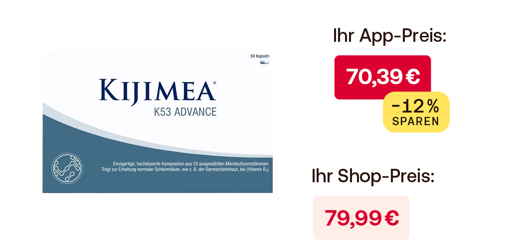 Kijimea: App Ersparnis