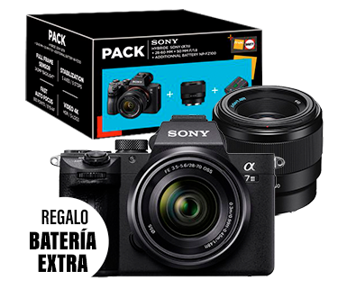 Pack Fnac Cámara EVIL Sony Alpha 7 Mark III + 28-60 mm + 50 mm