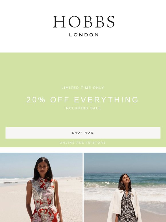 20% OFF EVERYTHING | Shop by category