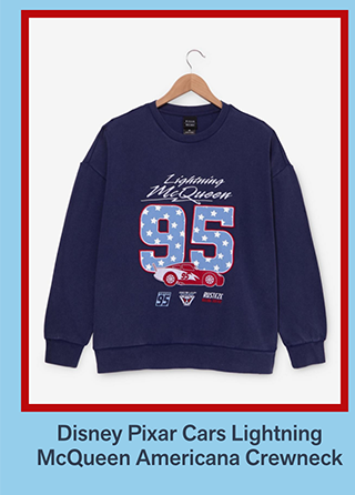 Disney Pixar Cars Lightning McQueen Americana Crewneck