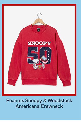 Peanuts Snoopy and Woodstock Americana Crewneck
