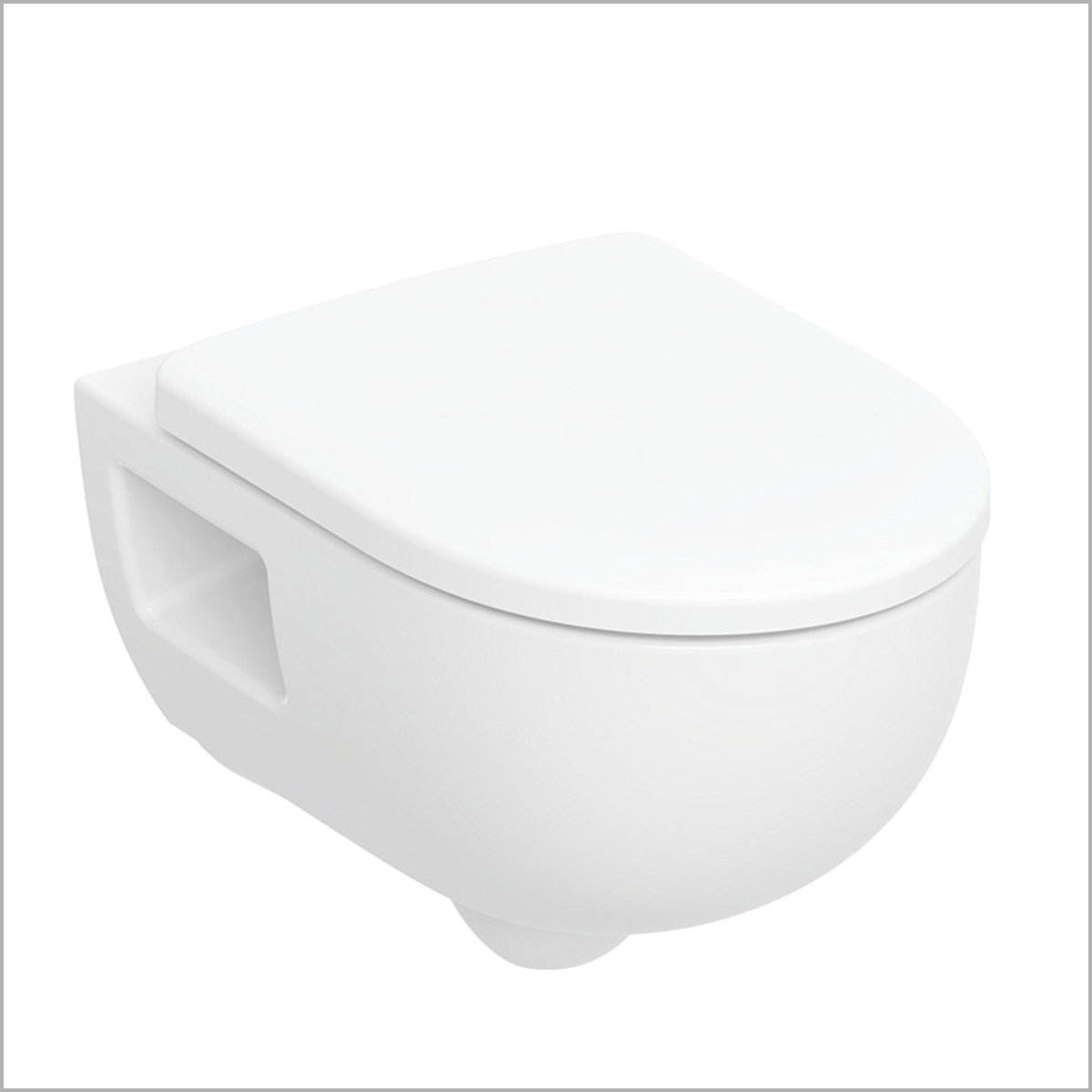 Geberit Renova Set Wand-WC Tiefspüler, teilgeschl.Form, TurboFlush, mit WC-Sitz
