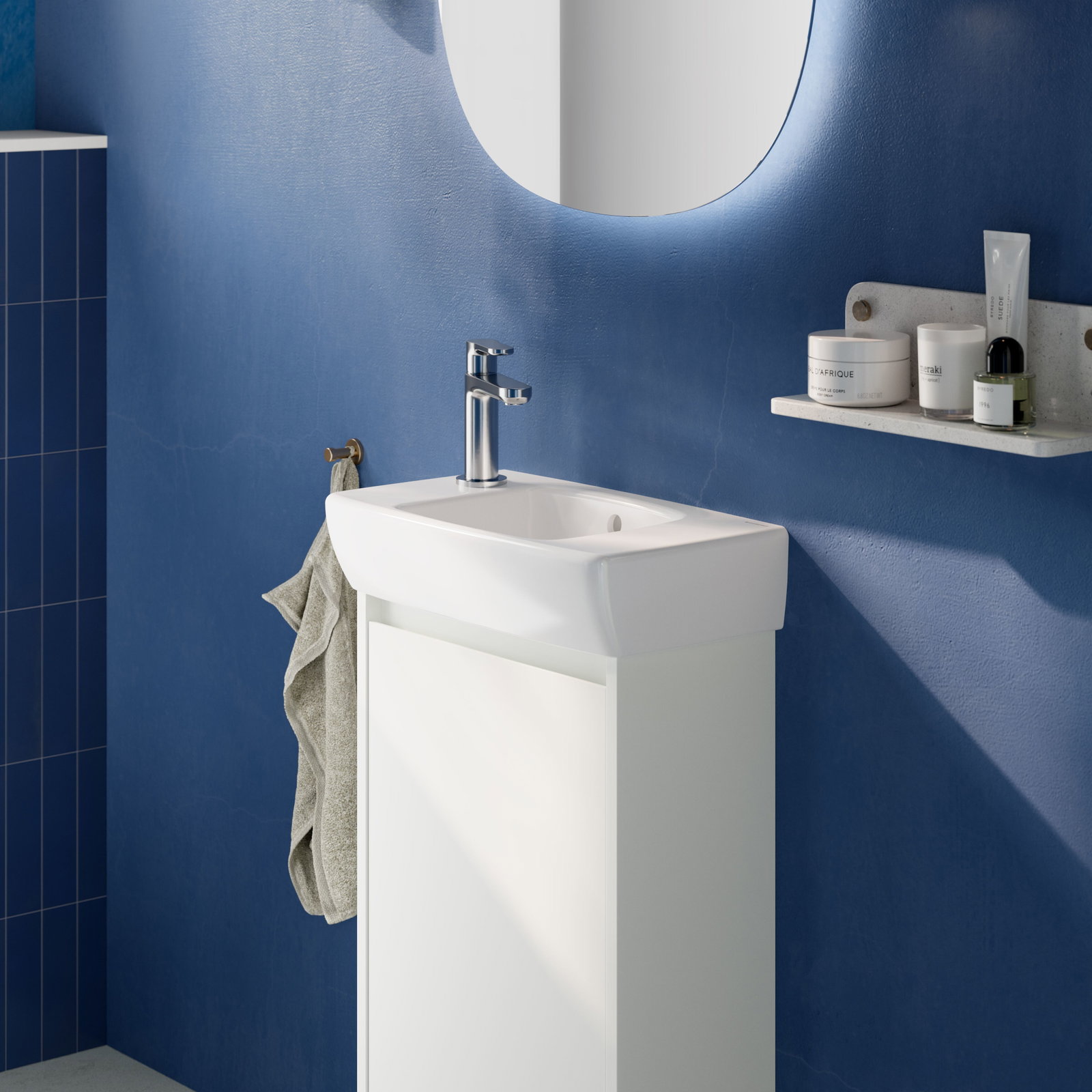 Geberit Renova Compact Unterschrank für Handwaschbecken 40 cm, mit 1 Tür