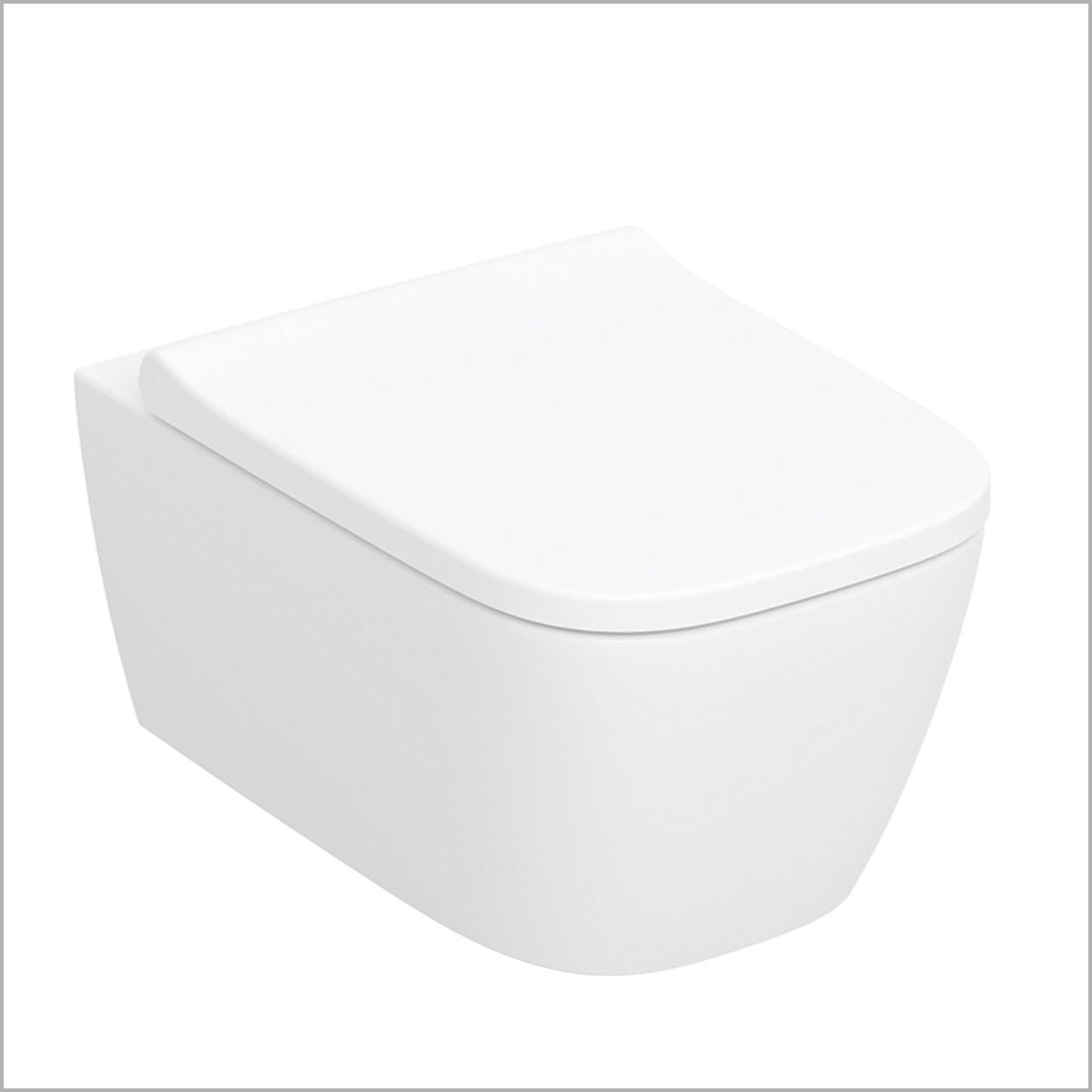 Geberit iCon Set Wand-WC Tiefspüler geschlossenes Design, TurboFlush, mit WC-Sitz