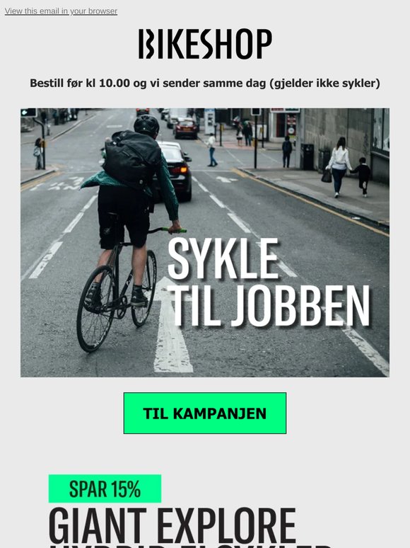 Start dagen på sykkelen 🚲
