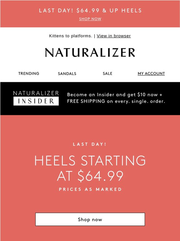 Steals on heels ends tonight