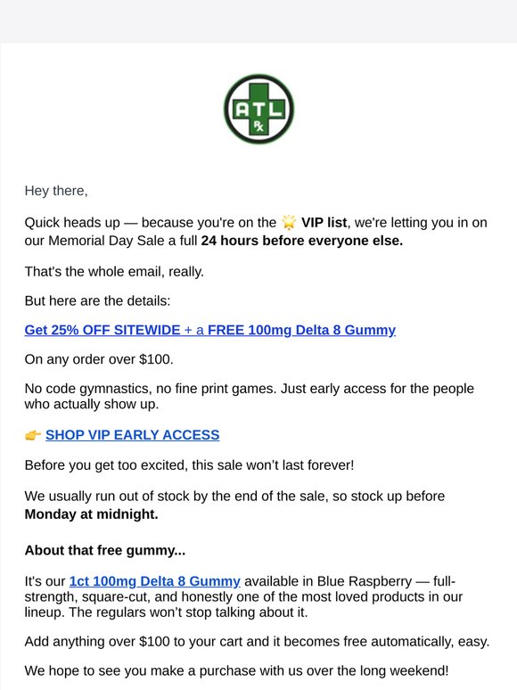 VIP ACCESS: 25% off starts NOW 🇺🇸