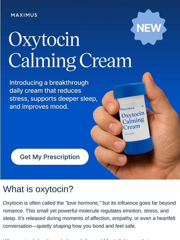Meet Oxytocin Calming Cream 👉