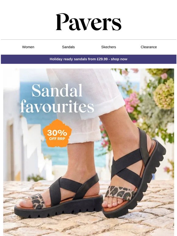 Unlock sandal savings: Enjoy 30% off RRP