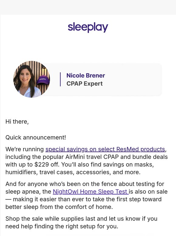 Time sensitive! Special Savings on ResMed Favorites