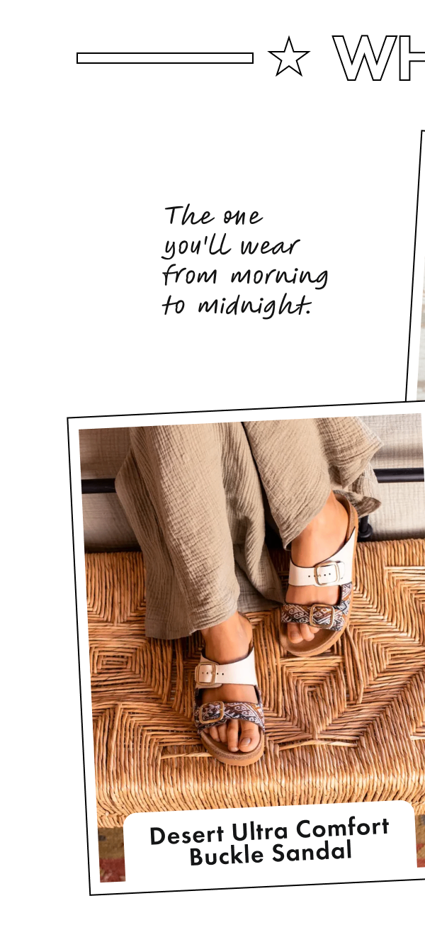 desert ultra comfort buckle sandal