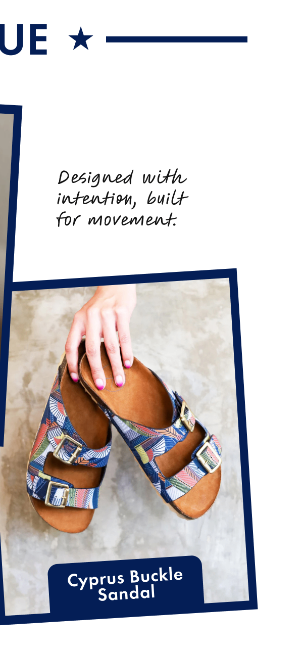 cyprus buckle sandal