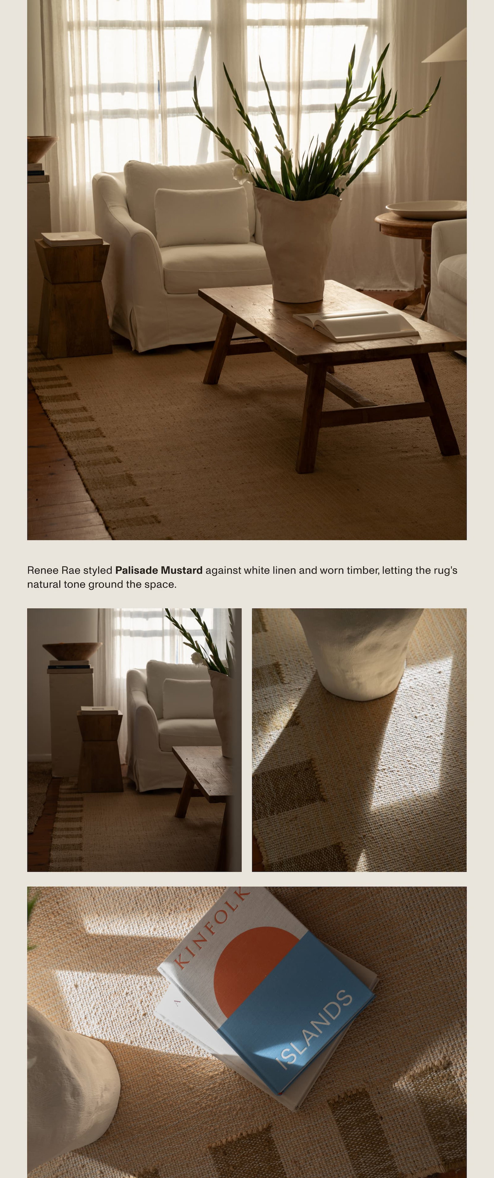 Palisade Mustard Washable Jute Rug