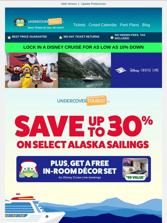 ❄️ Alaska Disney Cruises: Save up to 30% + FREE Room Décor Package