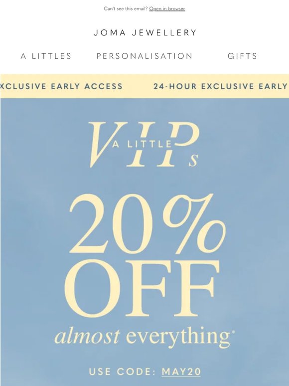 20% Off Almost Everything*