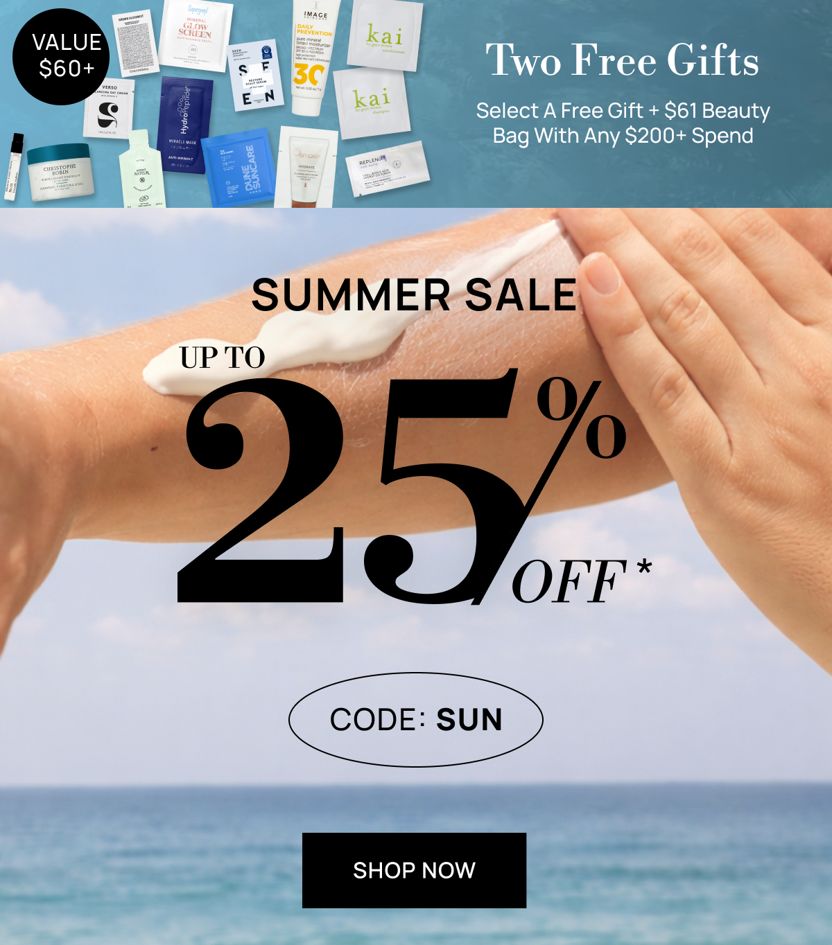 Summer Sale up to 25% off with code SUN