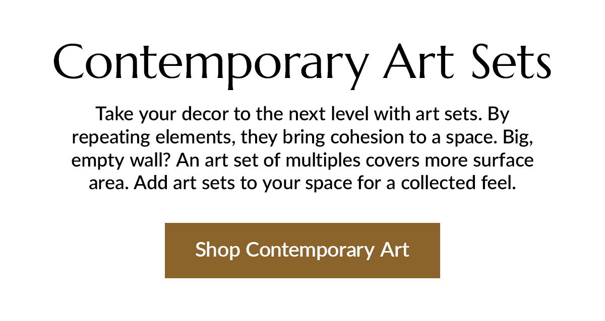 Bring cohesion to your space with art sets