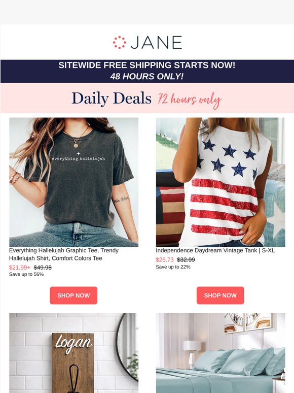 Daily Deals: Americana Tank | Luxury 6pc Sheet Set | Hallelujah Graphic Tees | & More!