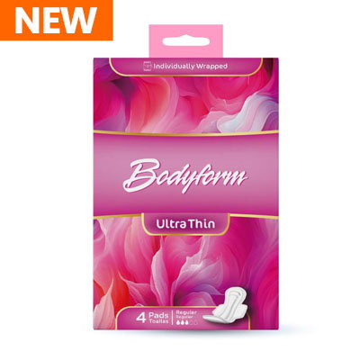 Ultra-Thin Maxi Pads With Wings - 4 Count