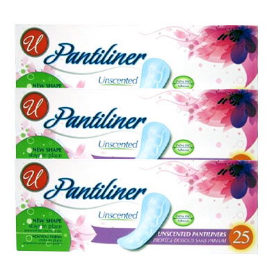 Panty Liners - Unscented, 25 Count
