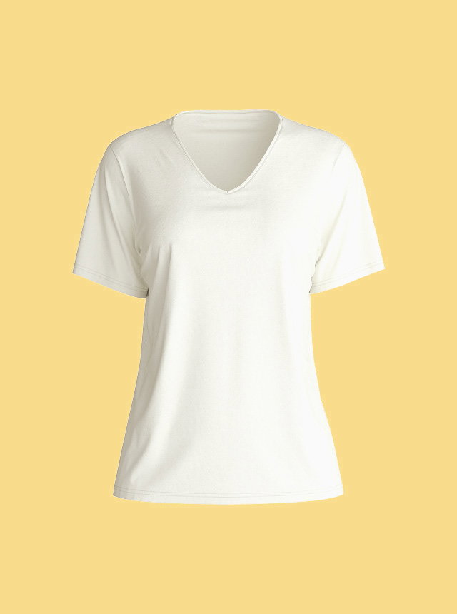 V-neck T-shirt in the color “Star Dust” from the FAVOURITES OCEAN collection by CALIDA. 