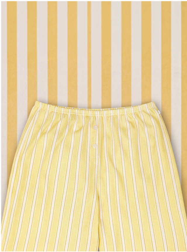 Striped short pyjama trousers in the colour Cream Gold from the Favourites Ocean series by CALIDA.
