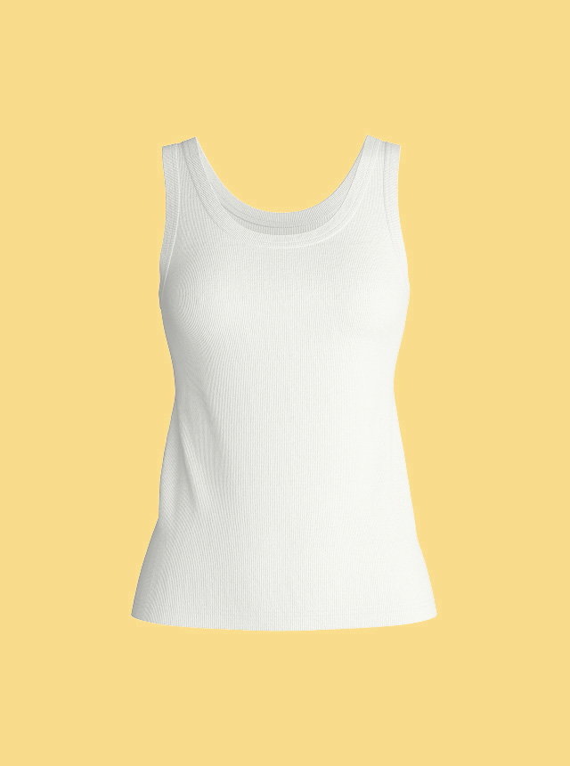 White tank top from the Favourites Beach range by CALIDA.
