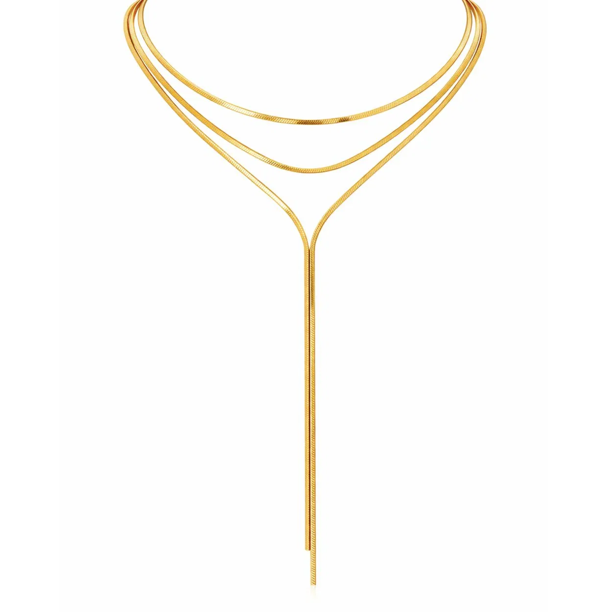 Image of Elarina Layered Lariat Necklace