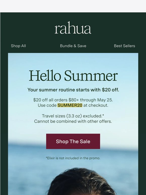 Hello Summer Sale: $20 off starts now