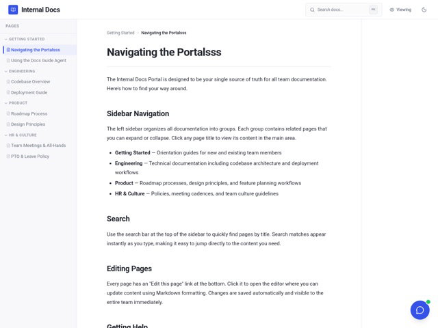 Internal Docs