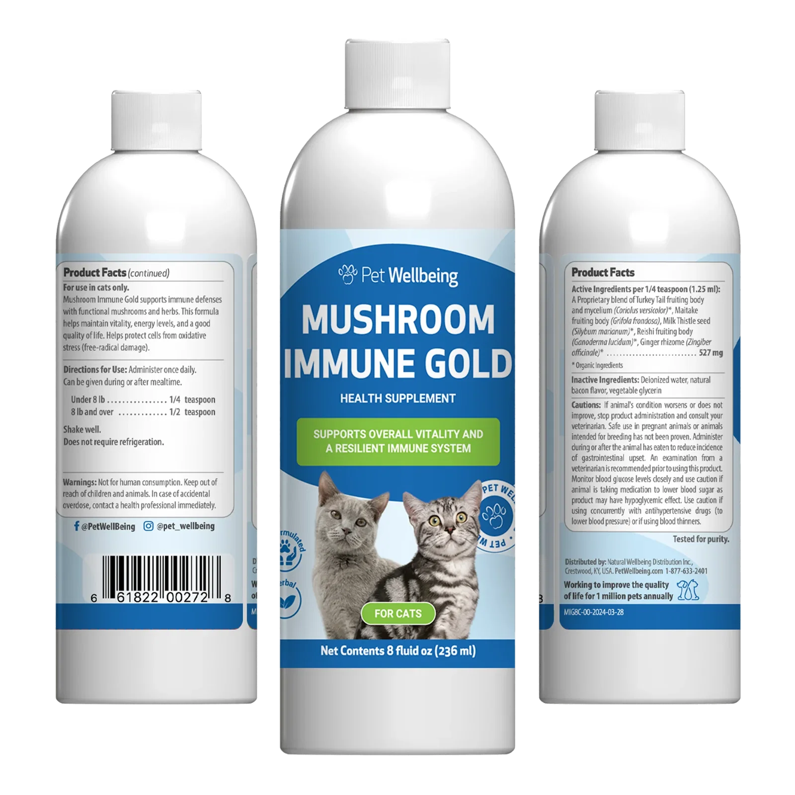 Image of Mushroom Immune Gold - Holistic Complementary Immune and Antioxidant Support for Cats